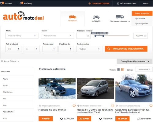 Strona główna portalu automotodeal